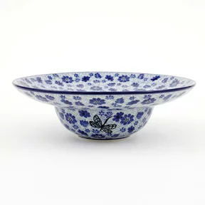 Talerz głęboki na spaghetti D86 25cm <br> 1443x Ważka w kwiatach